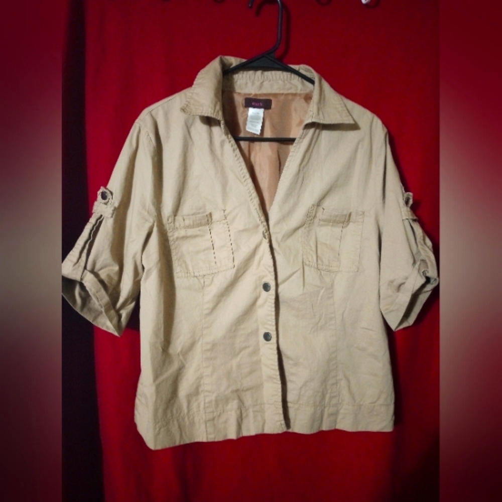 Womens Button Up Short Sleeve